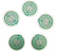 Glewi Juego de discos polarizados de color para alivio del dolor, terapia curativa natural, mejora de energía pasiva, diseño de cinco elementos, cobre ABS, 8 cm (verde)