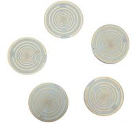 Glewi Juego de discos polarizados de color para alivio del dolor, terapia curativa natural, mejora de energía pasiva, diseño de cinco elementos, cobre ABS, 8 cm (blanco)
