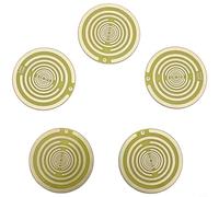 Glewi Juego de discos polarizados de color para alivio del dolor, terapia curativa natural, mejora de energía pasiva, diseño de cinco elementos, cobre ABS, 8 cm (amarillo)