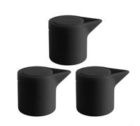 Glewi Juego de tapones de vino de silicona, sellado hermético para botellas de champán, accesorio de barra reutilizable a prueba de fugas, ahorro de espacio, 5 x 4 x 3,7 cm (negro)