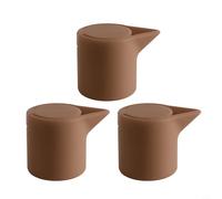 Glewi Juego de tapones de vino de silicona, sellado hermético para botellas de champán, accesorio de barra reutilizable a prueba de fugas, ahorro de espacio, 5 x 4 x 3,7 cm (café)