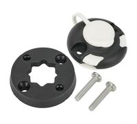 Glewi KAYAK Soporte de riel de base de bandera, soporte de repuesto de nailon para canoa, barco, yate, caña de pescar, cámara de luz, 65 x 65 x 20 mm con tornillos (1 unidad)