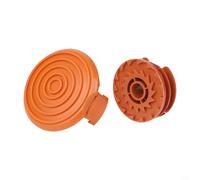 Glewi Kit de carrete de repuesto con cubierta para WORX WG105-WG118, cabezal de corte de nailon de doble línea preenrollado, tapa ABS para corte de césped de jardín