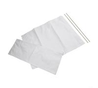 Glewi Kit de fundas de asiento de silla de director, de poliéster lavable, repuesto para sillas redondas, patrón de rayas azules, fácil de instalar, uso en casa y oficina, 53 x 41 cm (blanco)