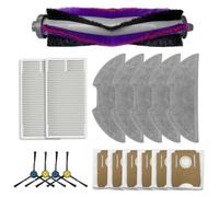 Glewi Kit de piezas de repuesto para Obode A8+ y ETA Aurum PRO 6241 con cepillo principal/cepillos laterales/filtros/paños de fregona y bolsas de polvo (A)