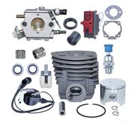 Glewi Kit de pistones de cilindro de 46 mm con bobina de encendido de carburador para serie 50 51 55 61 254 257 261XP, sustituye a 503609171 503289011