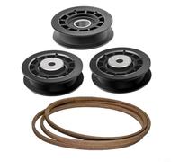 Glewi Kit de reparación de correa de polea tensora para cortacésped compatible con Craftsman para POULAN, piezas de repuesto de goma de plástico para una fácil instalación, color negro