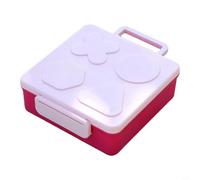 Glewi Lonchera aislada con 3 compartimentos para alimentos fríos y calientes, contenedor de plástico a prueba de fugas para viajes escolares, sellos fáciles de limpiar (polvo, 1800 ml)