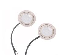 Glewi Luz LED integrada para estufa, 12 V, lámpara redonda para campana extractora de cocina, para iluminación blanca brillante, 1,5 W, 9 cuentas, 6,8 x 14,5 cm, paquete de 2