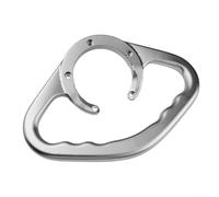 Glewi Mango de agarre para tanque de combustible de motocicleta CNC Aleación de aluminio Pasajero Barra de agarre con ranuras antideslizantes para Kawasaki (plata)