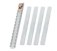 Glewi Marcador de esteatita con soporte de metal, juego de 6 lápices de pizarra para marcar ingeniería en acero y hormigón, recambios de bolígrafo de talco blanco para soldadura
