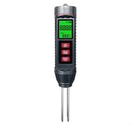 Glewi Medidor de humedad del suelo 3 en 1 para jardinería, conductividad digital y probador de temperatura con retroiluminación LCD, sonda portátil para