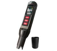 Glewi Medidor de pH de agua, probador de 7 pulgadas de alto para piscina potable, X71 transmisión de voz rápida lectura precisa cuerpo ABS negro