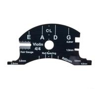 Glewi Medidor de plantilla de puente de violín para violín 4/4 3/4 1/2 violonchelo contrabajo, herramienta Luthier de plástico para medición de altura de cuerda y reparación (violín 4/4)