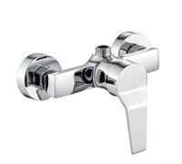 Glewi Mezclador de ducha montado en la pared de aleación de cobre, válvula de salida ascendente G1/2, grifo cromado resistente a los arañazos para la configuración moderna del baño