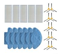 Glewi Paños de repuesto para fregona lateral y kit de filtro para Haier T550W T560H y aspiradora compatible con sistema de limpieza de bordes (B)