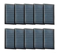 Glewi Paquete de 10 paneles solares pequeños de 5 V 30 mA, celdas de resina epoxi de 53 x 30 mm para proyectos de ciencia electrónica de bricolaje, juguetes de carga de batería