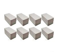 Glewi Paquete de 16 pesos magnéticos resistentes para cortinas, con revestimiento de plástico impermeable para patio al aire libre, ducha y mantel para sujetar el viento (gris)