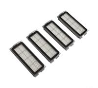 Glewi Paquete de 4 filtros HEPA de repuesto M100 Spin AI Robot Aspirador, juego de filtros de polvo ABS Cepillo de limpieza
