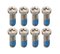 Glewi - Paquete de 8 pernos de cadena de bicicleta para Sram para Rival AXS para Force Red 12s Road Crank Tornillos de fijación de acero inoxidable para ranura T20