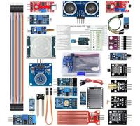 Glewi para kit de inicio, módulo de sensor 22 en 1 con tutorial para Arduino, para Raspberry Pi, incluye temperatura, infrarrojos, presión, humedad del suelo