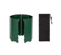 Glewi Parabrisas de estufa de aluminio para camping, protector de viento portátil con ventilación y estacas, deflector resistente al calor para estufas de butano,