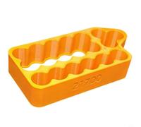 Glewi Plantilla de soldadura por puntos para batería 21700, accesorio de soporte de doble fila de 8 ranuras para montaje de paquete de bricolaje, plástico de alta temperatura (4 en 1 naranja 21700)