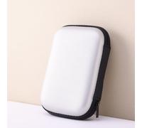 Glewi Portátil EVA Hard Drive Case 2.5 Inch Bolsa de almacenamiento a prueba de golpes con bolsillo de malla para cables de datos Cargadores Negro (Plata)
