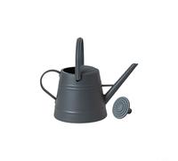 Glewi Regadera de 3,8 L con boquilla larga, maceta de plástico PP para jardín, mango ergonómico y boquilla desmontable para plantas de interior y exterior, blanco (gris oscuro)