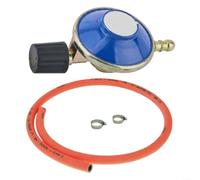Glewi Regulador de gas de camping de 30 mbar con válvula de latón ajustable, manguera de 4 pies y abrazadera para cilindros Campingaz 901/904/907, barbacoa de cocina al aire libre (B)
