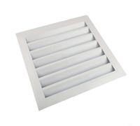 Glewi Rejilla de ventilación de aluminio resistente a la intemperie para uso doméstico y jardín, hierro galvanizado con marco de aleación, cubierta de ventilación resistente a la corrosión (400 x 400