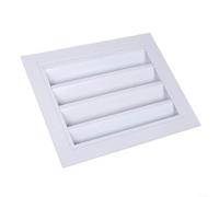 Glewi Rejilla de ventilación de aluminio resistente a la intemperie para uso doméstico y jardín, hierro galvanizado con marco de aleación, cubierta de ventilación resistente a la corrosión (350 x 350