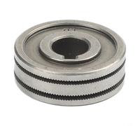 Glewi Rodillo alimentador de alambre para soldador MIG, rueda guía de acero al cromo vanadio con ranura V/U para alambre de 0.6-1.2mm, plata (U1.0-1.2)