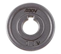 Glewi Rodillo alimentador de alambre para soldador MIG, rueda guía de acero al cromo vanadio con ranura V/U para alambre de 0.6-1.2mm, plata (V0.6-0.8)