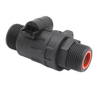Glewi Sensor de flujo de agua G3/4 Diseño extraíble 1-50L/min Aleación de aluminio sin tornillo Instalación para riego Calentador Solar Sistemas Industriales Negro (ZJMAZ-20 Exterior)