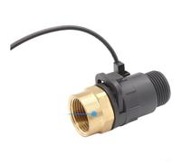 Glewi Sensor de flujo de agua G3/4 Diseño extraíble 1-50L/min Aleación de aluminio sin tornillo Instalar para riego Calentador solar Sistemas industriales Negro (interior ZJMAZ-20)