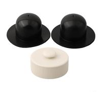 Glewi Tapa de drenaje para piscinas Intex sobre el suelo de 42 pulgadas +, reemplaza la pieza 11044/10127, cubierta de agujero de colador blanco y negro