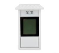 Glewi Termómetro digital Max Min para invernadero, termómetro de montaje en pared para interiores y exteriores con pantalla LCD, monitor de temperatura para el hogar (blanco)