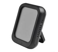 Glewi Termómetro e higrómetro digital para interiores con pantalla LCD grande, iconos de pronóstico del tiempo, registros mín./máximo de 24 horas, interruptor °C/° F para oficina en casa