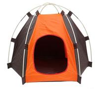 Glewi Tienda de campaña para mascotas para perros pequeños y medianos, impermeable, 420D Oxford para interiores y exteriores, con varillas de fibra de vidrio, plegable, portátil para cachorros