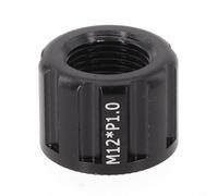 Glewi Tuerca de eje pasante de aluminio M15 P1.0 P1.5 P1.75 Repuesto ligero de tapa de extremo de eje para MTB o ruedas de ciclismo de carretera, fácil y rápido de usar (M12 x 1.0 mm)