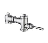 Glewi Válvula de descarga manual de latón para inodoro en cuclillas, distancia central ajustable de 105 a 115 mm, válvula de agua con botón manual para hogar, oficina, hotel
