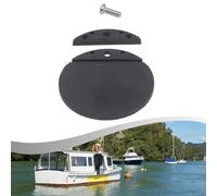 Glewi Válvula de drenaje de yate ABS con flujo unidireccional, salida de aguas residuales marinas para cubierta de barco y sentina, 71.3 mm blanco+negro (drenaje)