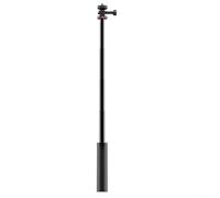 Glewi Varilla de extensión ligera para selfie Insta360 para X5 y para DJI, trípode de mano de aleación de aluminio ABS estable para vlog de viaje, negro (cuatro etapas)