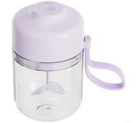 Glewi Vaso mezclador eléctrico de 400 ml, agitador automático de 7000 RPM con carga tipo C, material seguro para PC para café y batidos de proteínas en casa o gimnasio (morado claro)