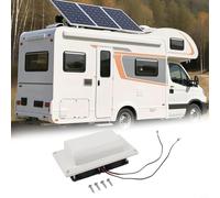 Glewi Ventilador de escape silencioso de 12 V 6 W, ventilación rápida de bajo ruido para cocina, ventilación de techo ABS para caravana y remolque para caravana (negro) (blanco)