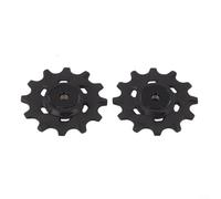 GLFLOW 12T - Ruedas de polea de desviador estrechas y anchas, paquete de 2 para SRAM de 11 velocidades para XX1 XO1 X1 para GX NX Apex para Rival para Force Red Black Aluminum Alloy Bicycle Rear Guide