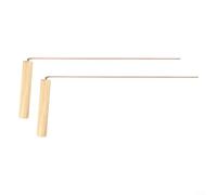 GLFLOW 2 Varillas de cobre para radiestesia con mango de madera de abedul Juego de herramientas de detección de metales Equipo profesional para el paquete de campo
