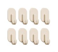 GLFLOW 8 ganchos magnéticos con rotación de 360° de ABS, fuerte base magnética para cocina, oficina, taquilla, barbacoa y cabina de barco, ahorra espacio para guardar (blanco apagado)