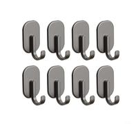 GLFLOW 8 ganchos magnéticos con rotación de 360° de ABS, fuerte base magnética para cocina, oficina, taquilla, barbacoa y cabina de barco, ahorra espacio para guardar (negro)